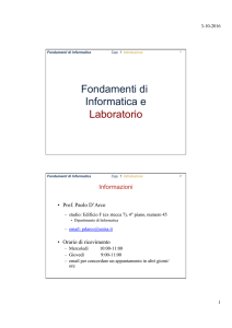 Introduzione - Dipartimento di Informatica