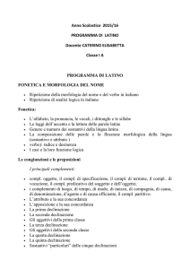 Anno Scolastico 2015/16 PROGRAMMA DI LATINO Docente