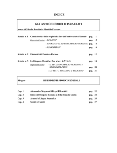 indice gli antichi ebrei o israeliti