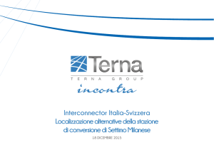 Interconnector Italia-Svizzera Localizzazione alternative della