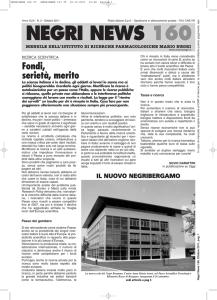 negrinews 153 it - Istituto di Ricerche Farmacologiche Mario Negri