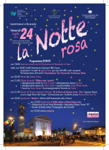 Programma La notte rosa Roveredo in Piano 24 luglio