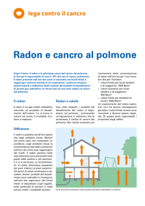 Scheda informativa: Radon e cancro al polmone