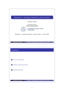 Elettronica – Grandezze elettriche e unità di misura