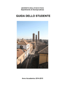 Guida dello Studente 2014-2015 - Dipartimento di Giurisprudenza