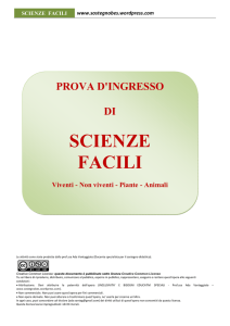 Verifica d`ingresso – viventi e non, animali, piante