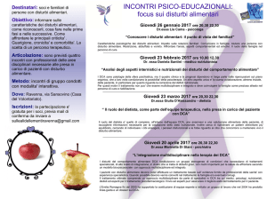 INCONTRI PSICO-EDUCAZIONALI: focus sui disturbi alimentari