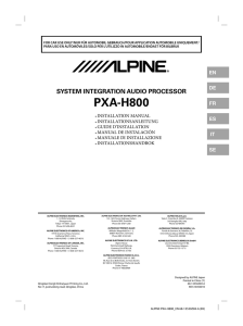PXA-H800 - alpine.ch