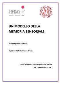 Un modello della memoria sensoriale