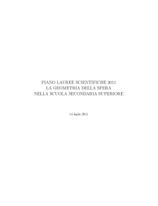 piano lauree scientifiche 2011 la geometria della sfera nella scuola