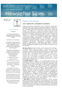 NEWSLETTER N°13-14 - Società Italiana di Psicoterapia Medica