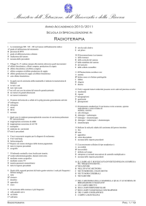 Radioterapia - Scuole di Specializzazione in Medicina