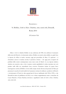Recensione a N. Bobbio, Scritti su Marx: Dialettica, stato e società