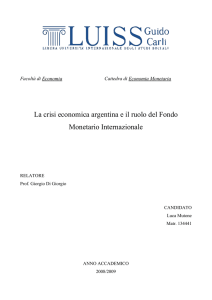 La crisi economica argentina e il ruolo del Fondo Monetario