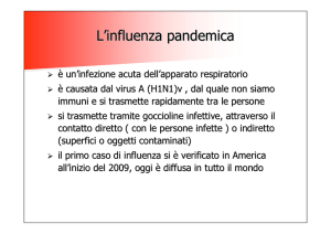 In caso di presunti sintomi dell`influenza pandemica