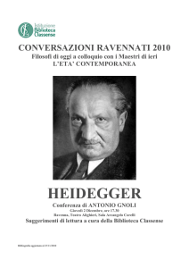 heidegger - Istituzione Biblioteca Classense