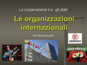 Le organizzazioni internazionali