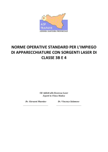 norme operative standard per l`impiego di