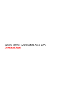 Schema Elettrico Amplificatore Audio 200w