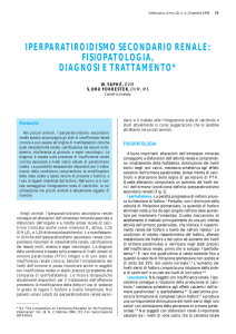iperparatiroidismo secondario renale: fisiopatologia