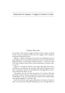 Classicismo di sangue: il viaggio di Goethe in Italia L`inizio. Due razze