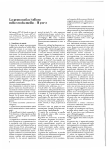 La grammatica italiana nella scuola media (II parte) di Daniele