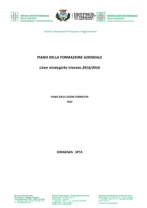 PAF Linee strategiche 2014 - 106 e PIANO 2016 Dirigenza SPTA