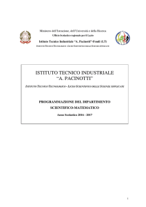 Dipartimento Scientifico-Matematico Coordinatrice Casaburi