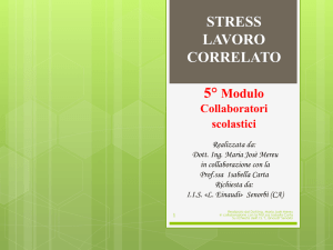 STRESS LAVORO CORRELATO Modulo Collaboratori