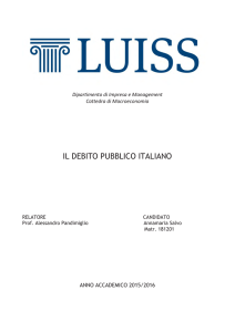 IL DEBITO PUBBLICO ITALIANO