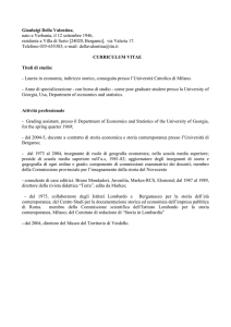 Curriculum vitæ - Università degli studi di Bergamo