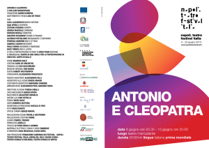 antonio e cleopatra - Napoli Teatro Festival Italia
