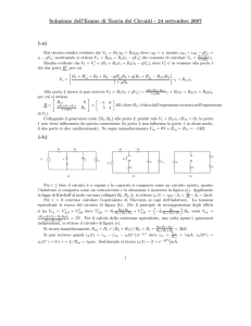 Soluzione dell`Esame di Teoria dei Circuiti - 24 settembre