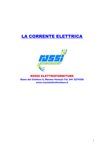 LA CORRENTE ELETTRICA - ROSSI ELETTROFORNITURE