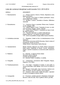 Lista dei contenuti disciplinari svolti durante l`AS