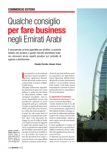Qualche consiglio per fare business negli Emirati Arabi