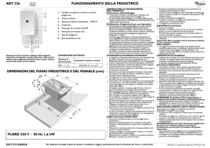 AKT 326 FUNZIONAMENTO DELLA FRIGGITRICE DIMENSIONI