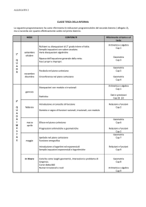 ALLEGATO 2 CLASSE TERZA DELLA RIFORMA La seguente
