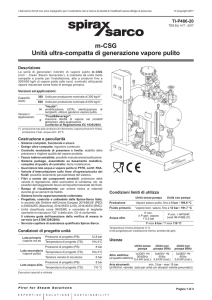 m-CSG Unità ultra-compatta di generazione vapore
