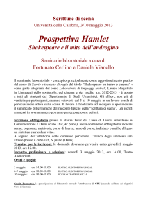 Prospettiva Hamlet - Comunicazione e DAMS