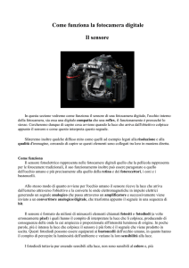 Come funziona la fotocamera digitale Il sensore