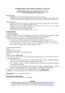 Scienze dell`Educazione e della Formazione - L 19