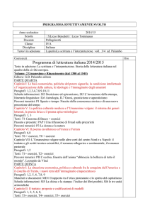 Programma di letteratura italiana 2014/2015