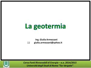 Geotermia presentazione - Università degli Studi di Roma "Tor