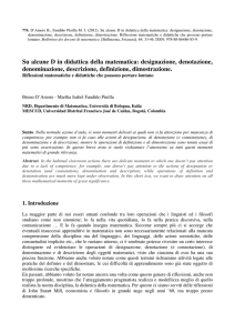 Su alcune D in didattica della matematica: designazione