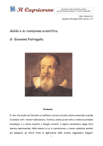 Galilei e la rivoluzione scientifica