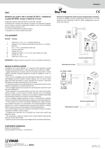 Attuatore con uscita a relè in scambio 3A 230 V~, installazione su