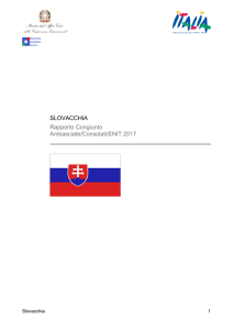 SLOVACCHIA Rapporto Congiunto Ambasciate/Consolati/ENIT 2017