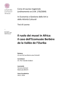 843272 - Il ruolo dei musei in Africa, il caso dell`Ecomusée Berbère