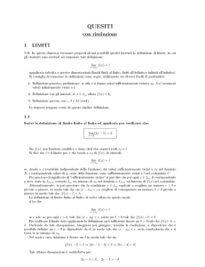 Quesiti sui limiti - Digilander